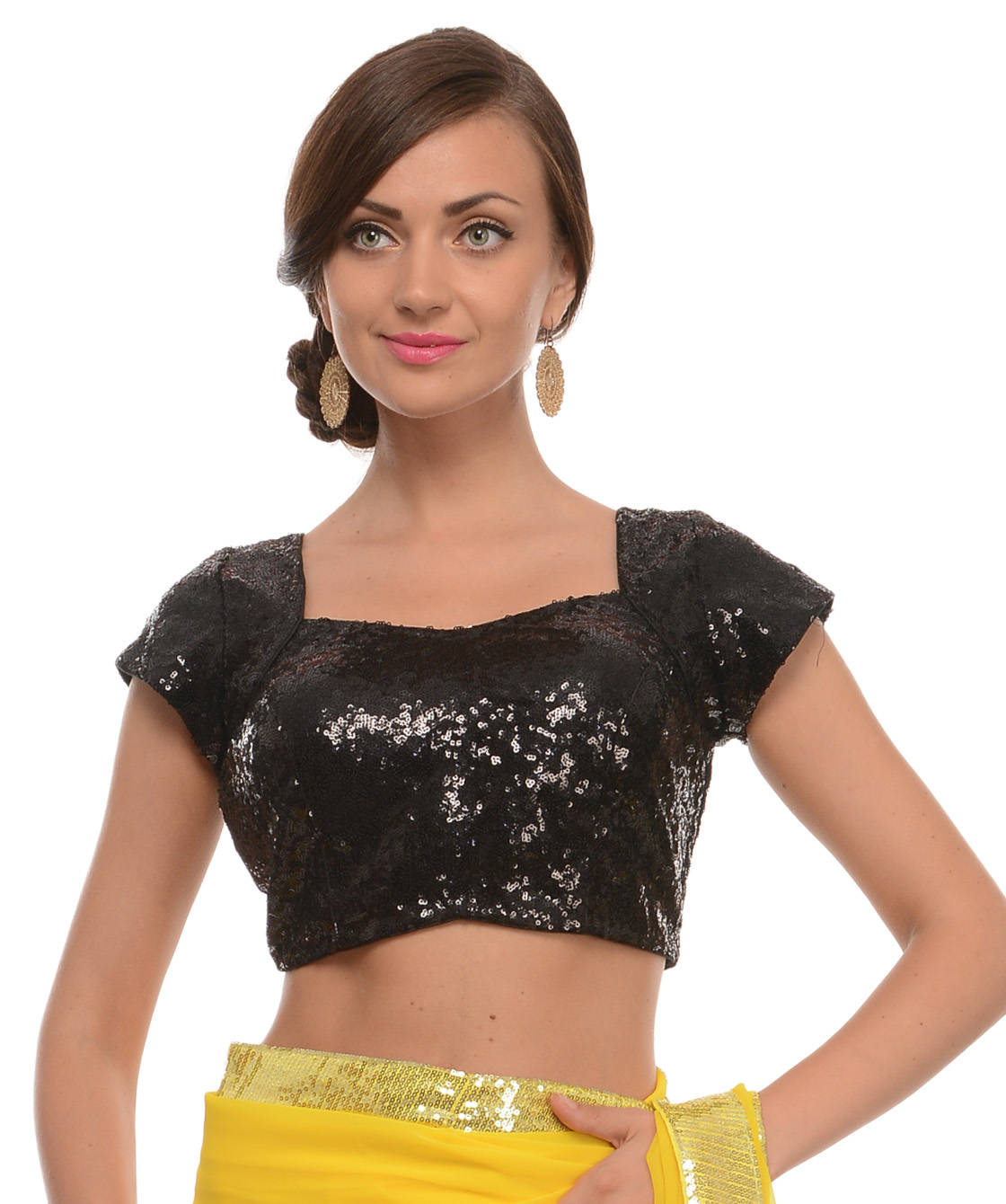 Kaanchie Nanggia Black Sequence Blouse