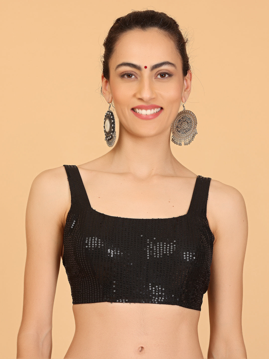 Kaanchie Nanggia Black Sequence Blouse