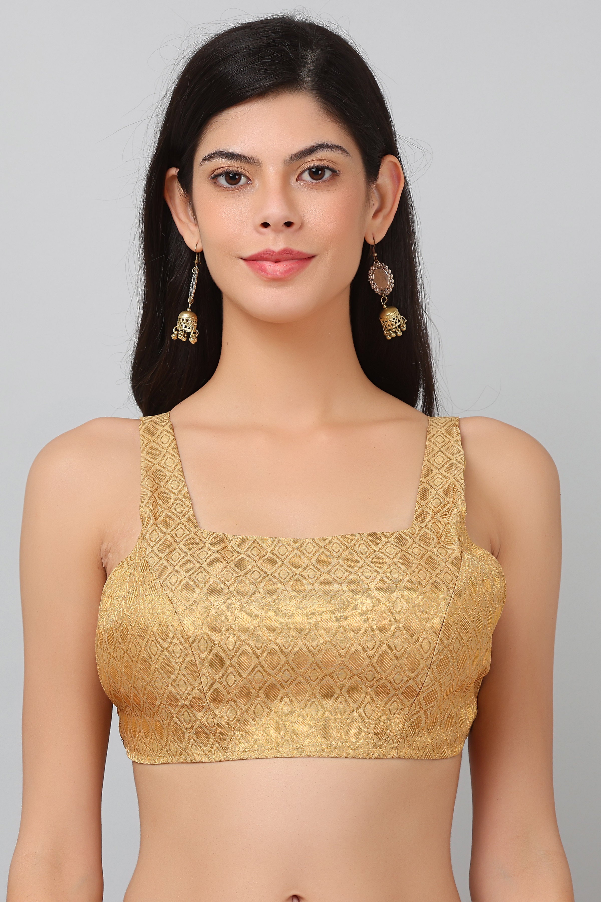 Kaanchie Nanggia Beige Silk Padded Blouse
