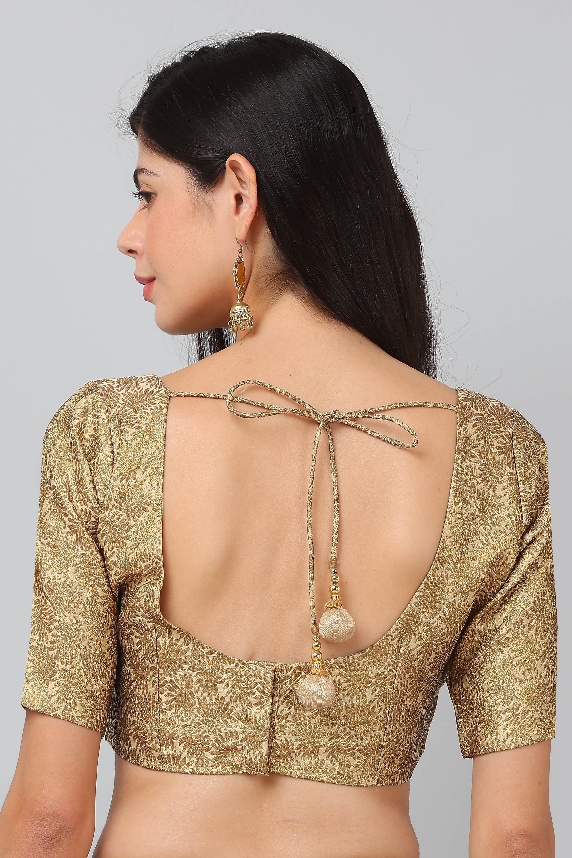 Kaanchie Nanggia Beige Silk Blouse