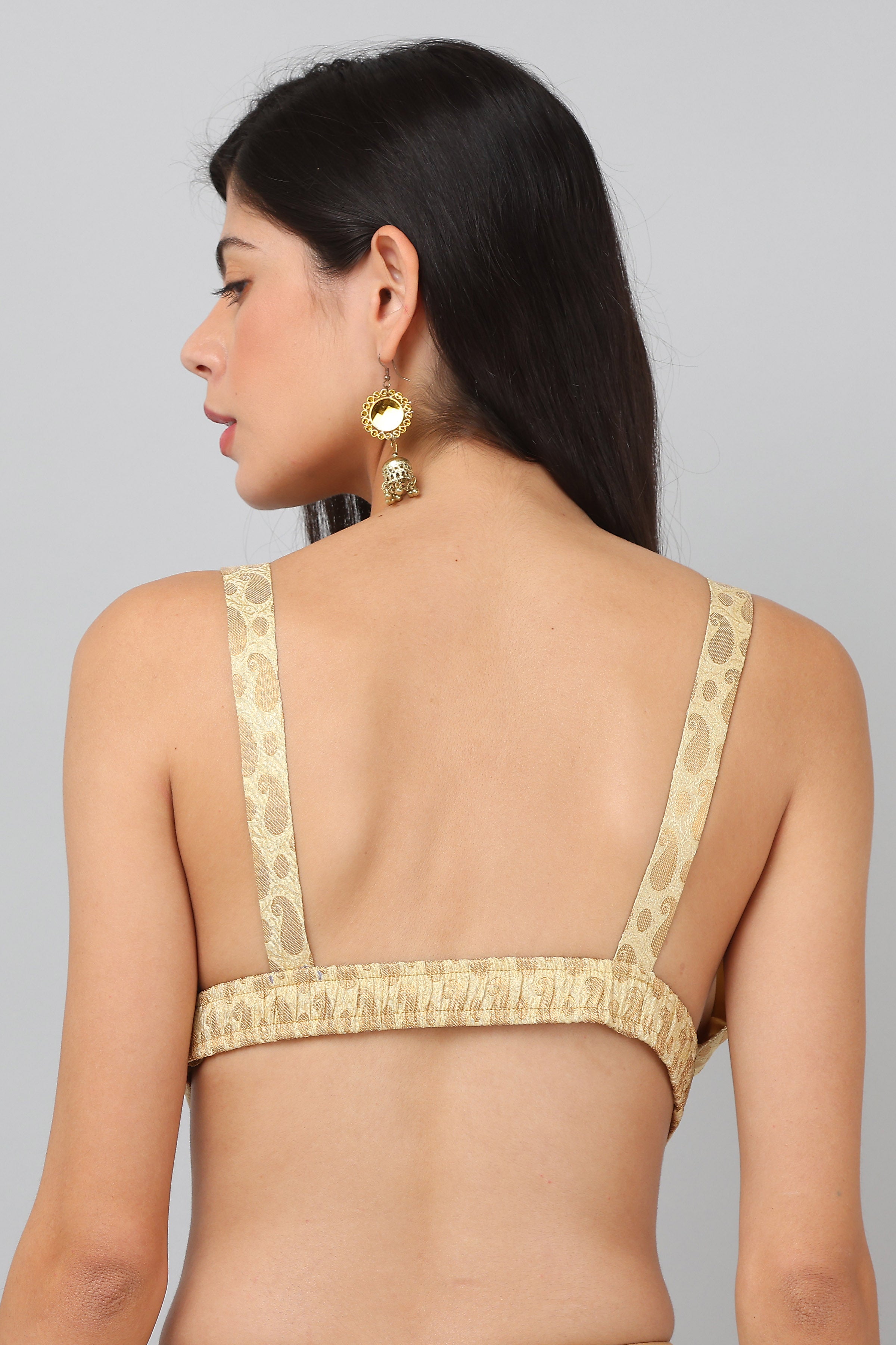 Kaanchie Nanggia Beige Silk Padded Blouse