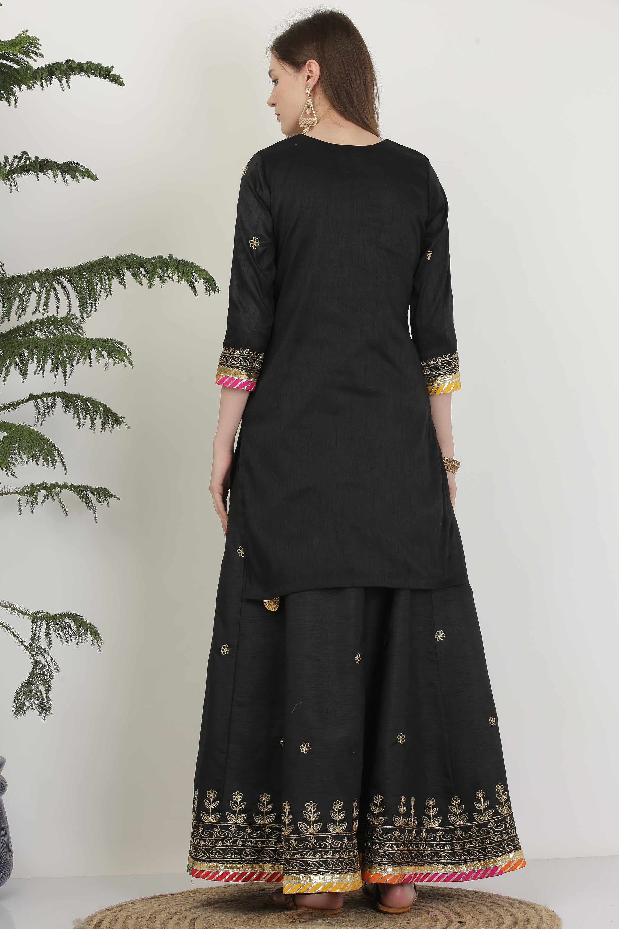 Kaanchie Nanggia Floral Embroidered Ready to Wear Lehenga & Blouse With Dupatta (Set of 3)