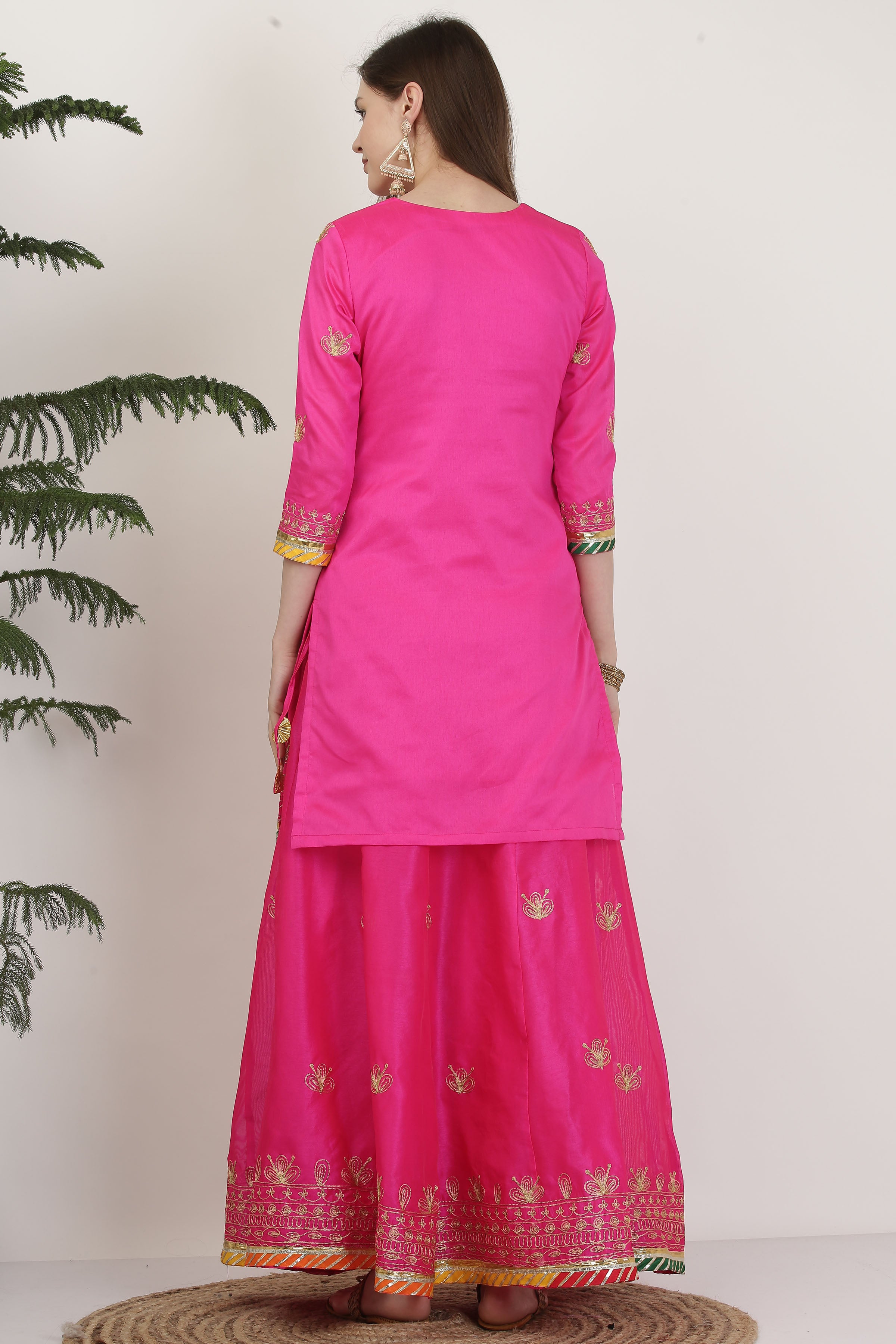 Kaanchie Nanggia Embroidered Ready to Wear Lehenga & Kurta With Dupatta (Set of 3)