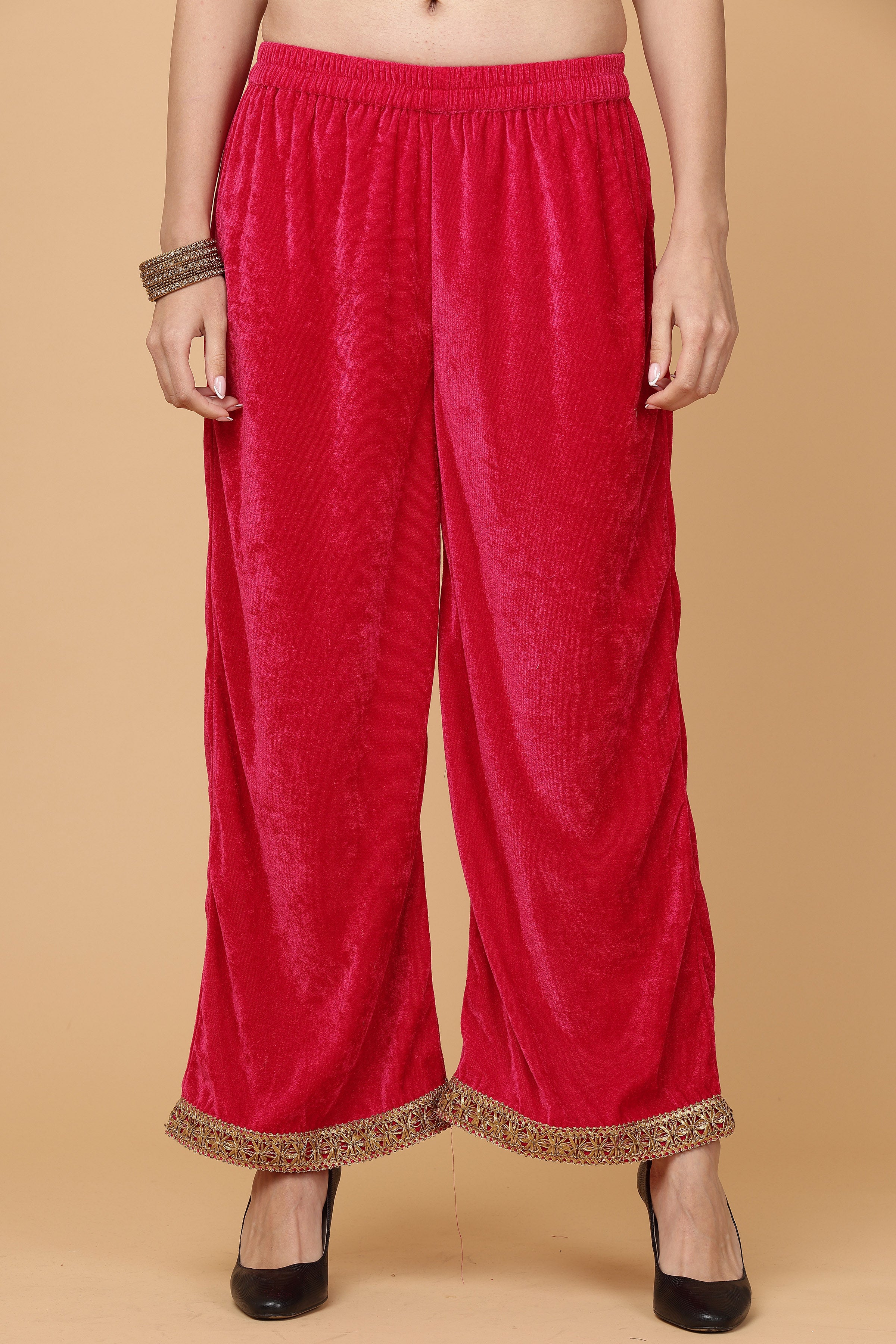 Kaanchie Nanggia Pink kalidar kurta pallazo with dupatta