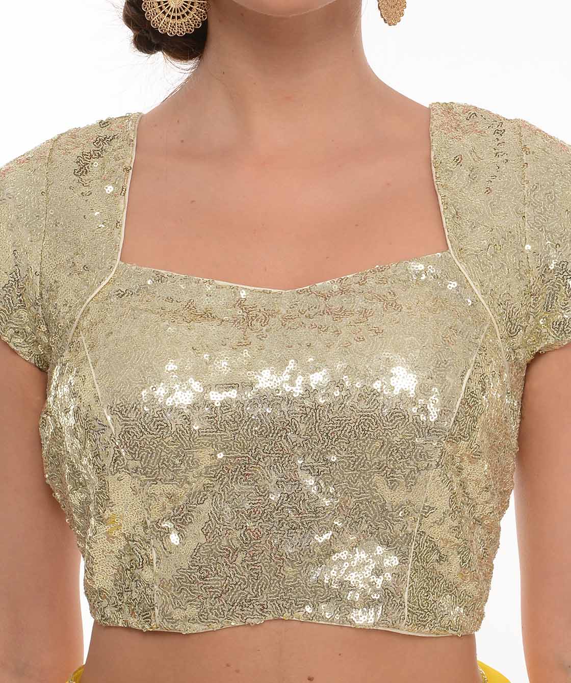 Kaanchie Nanggia Gold Sequence Blouse