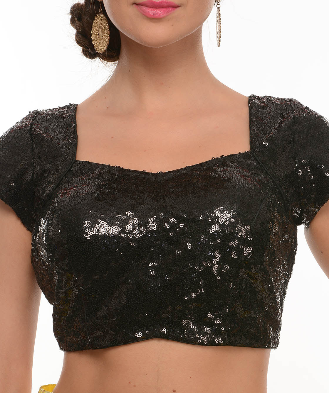 Kaanchie Nanggia Black Sequence Blouse