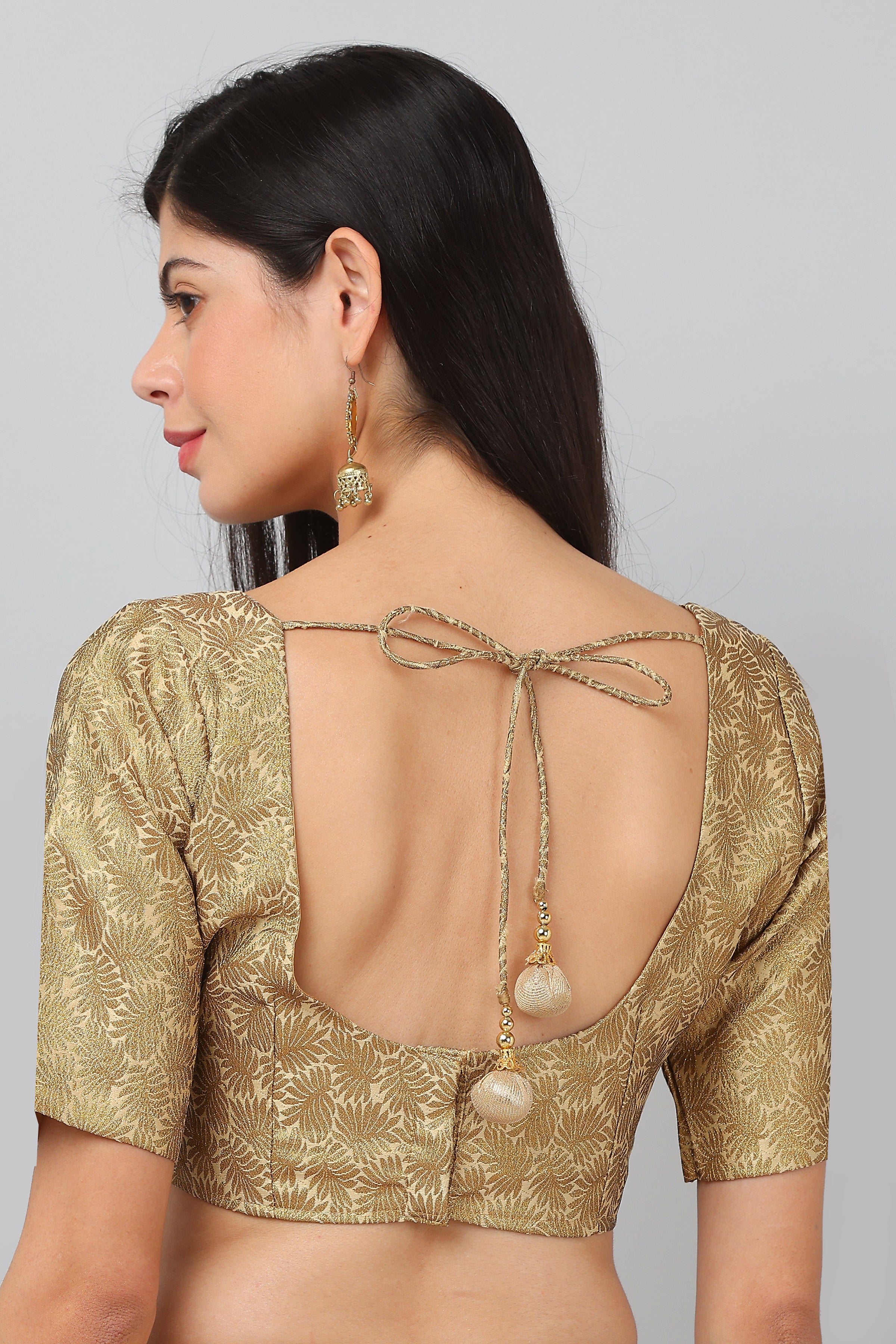 Kaanchie Nanggia Beige Silk Blouse