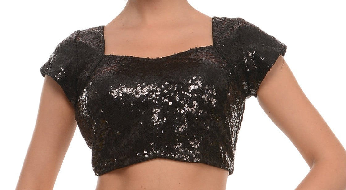 Kaanchie Nanggia Black Sequence Blouse