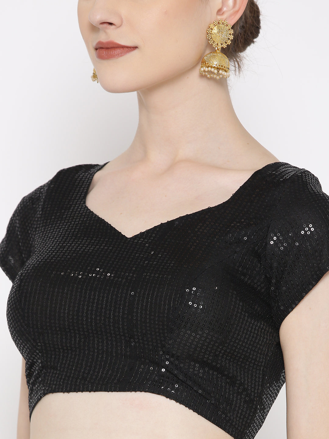 Kaanchie Nanggia Black Sequence Blouse