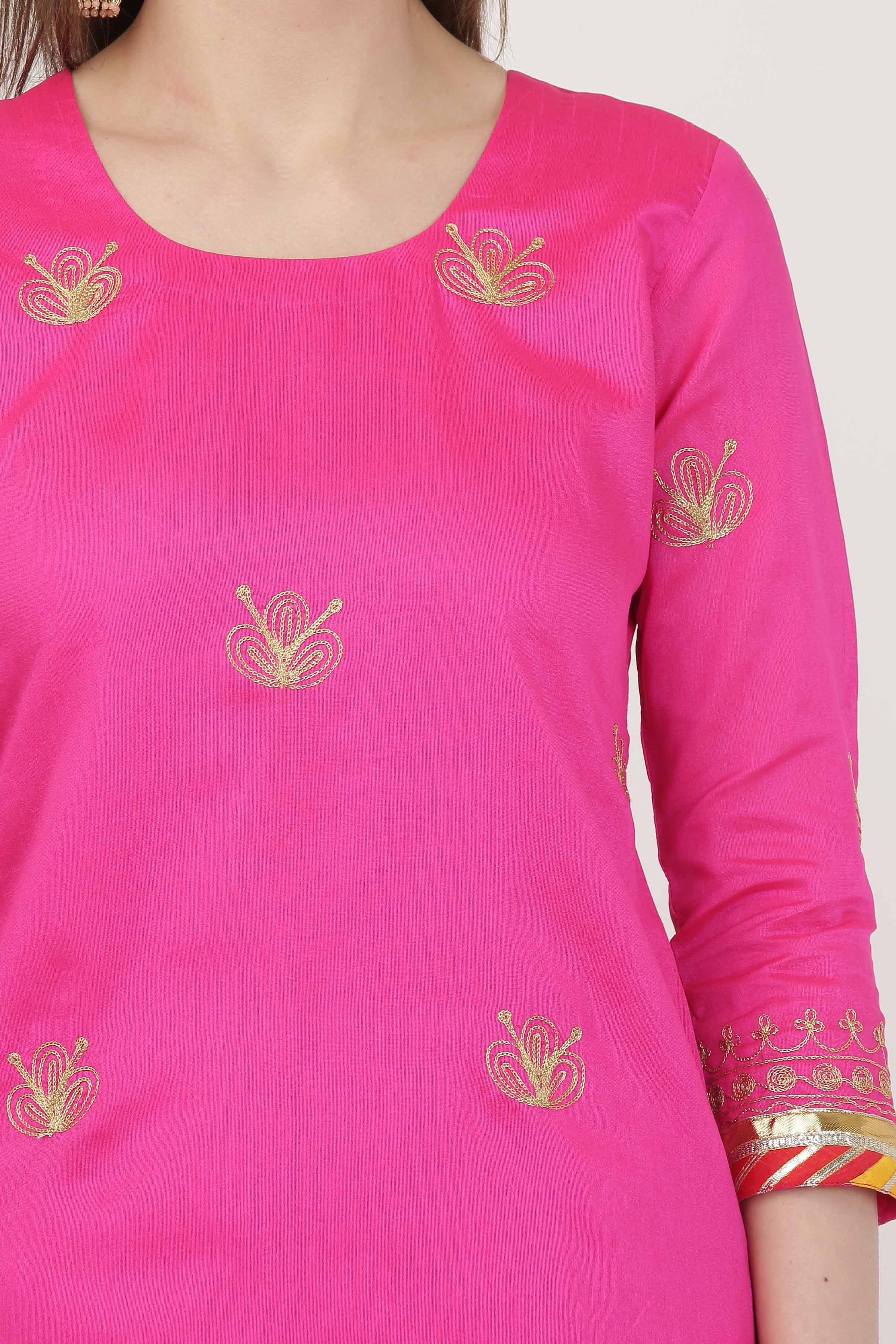 Kaanchie Nanggia Embroidered Ready to Wear Lehenga & Kurta With Dupatta (Set of 3)