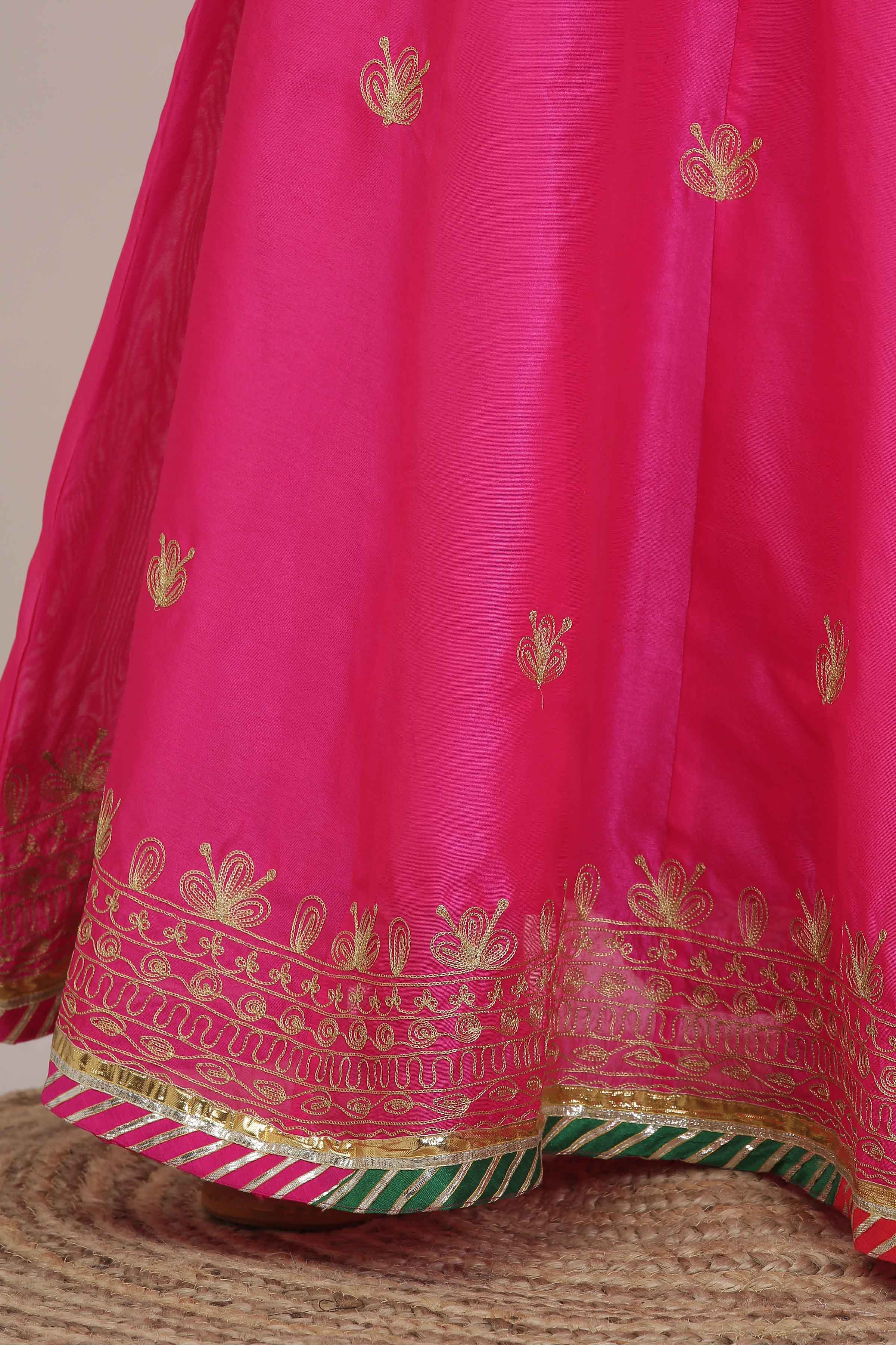 Kaanchie Nanggia Embroidered Ready to Wear Lehenga & Kurta With Dupatta (Set of 3)