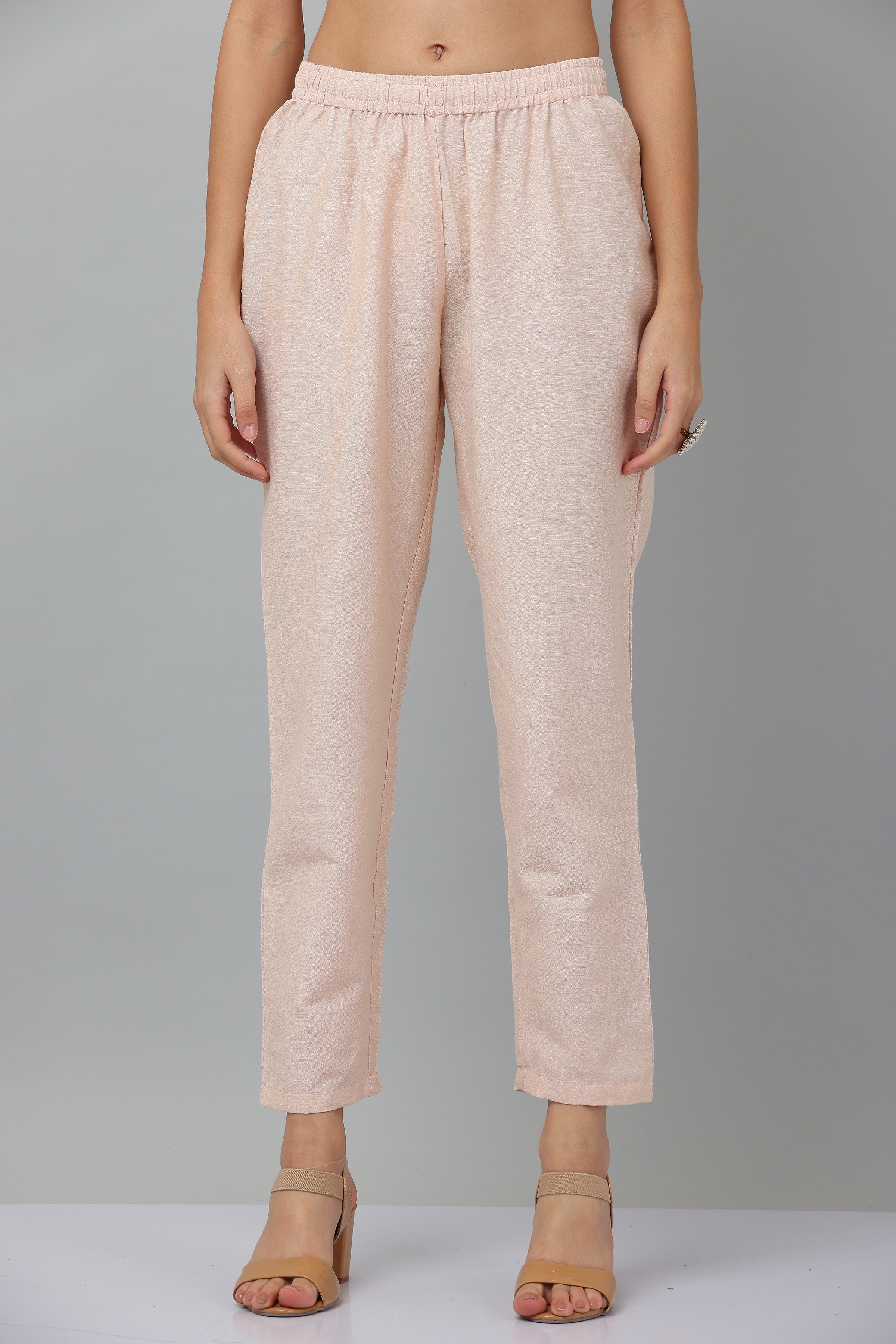 Kaanchie Nanggia Beige Causal Wear Shirt & Pants (Set of 2)