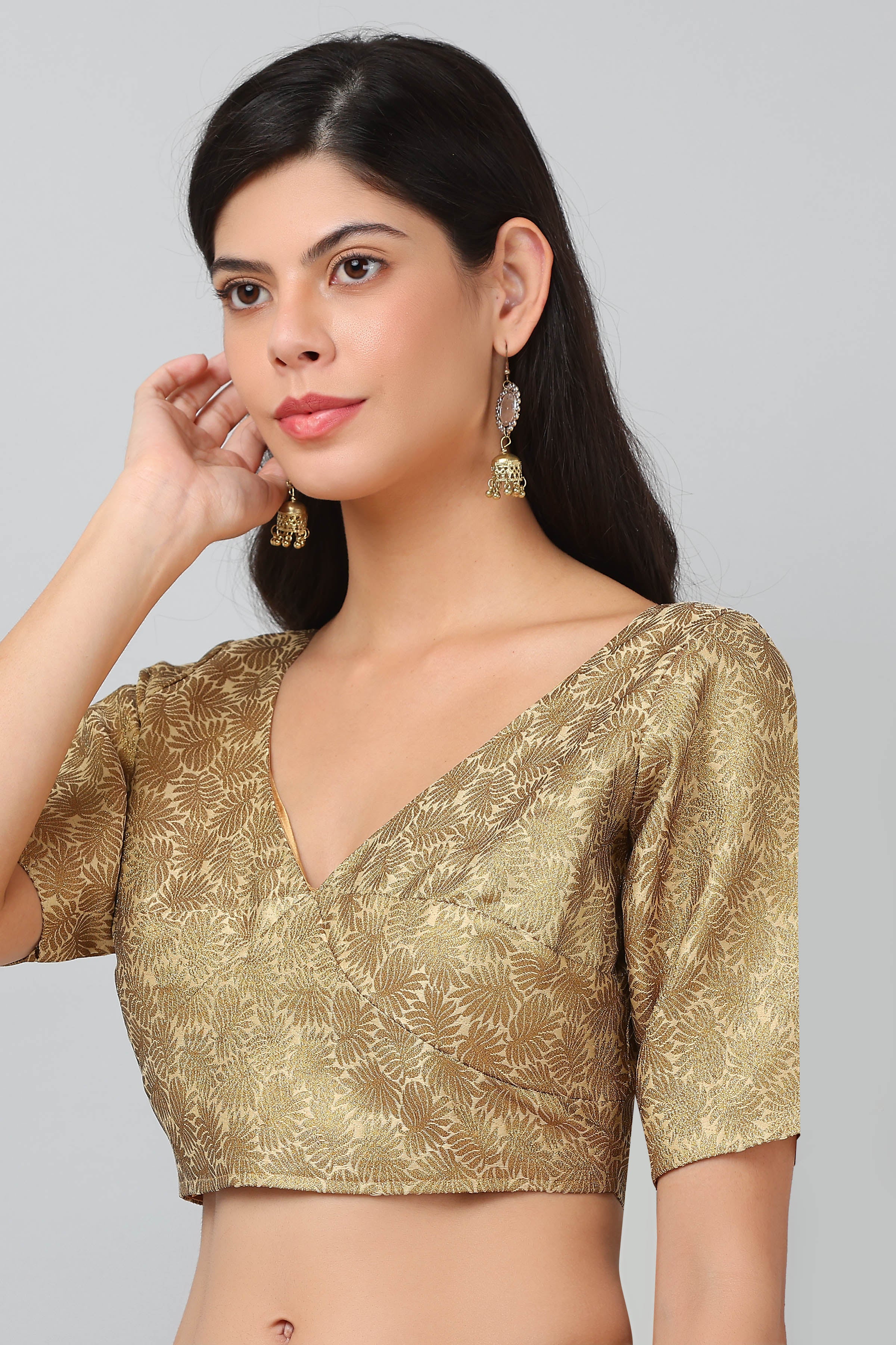 Kaanchie Nanggia Beige Silk Blouse