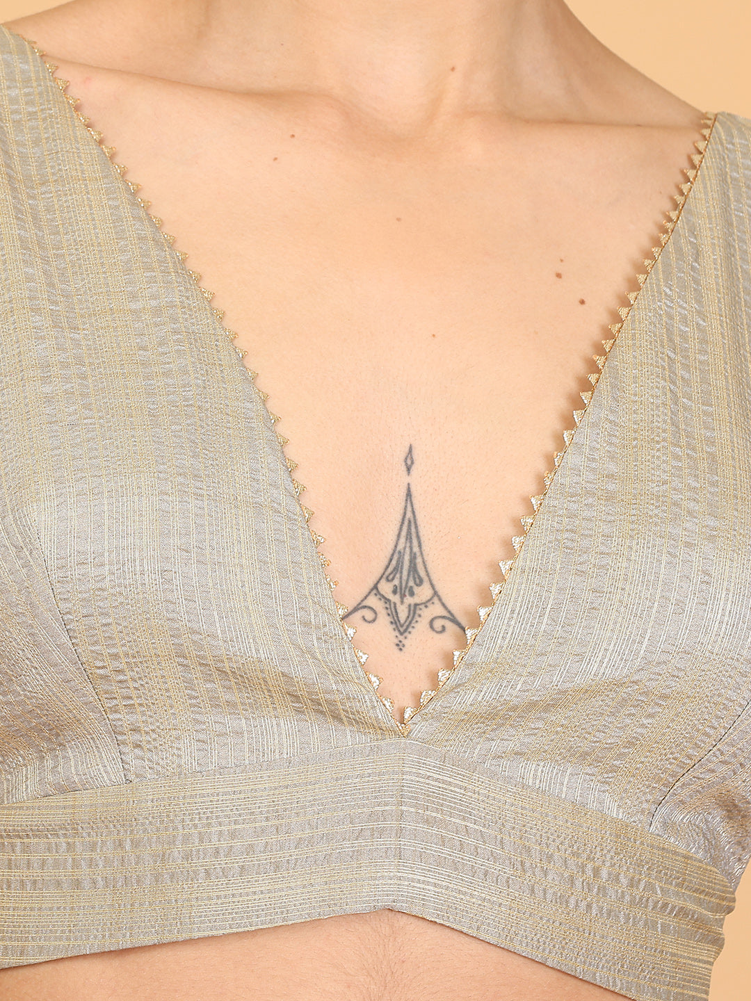 Kaanchie Nanggia Grey Gota Work Blouse