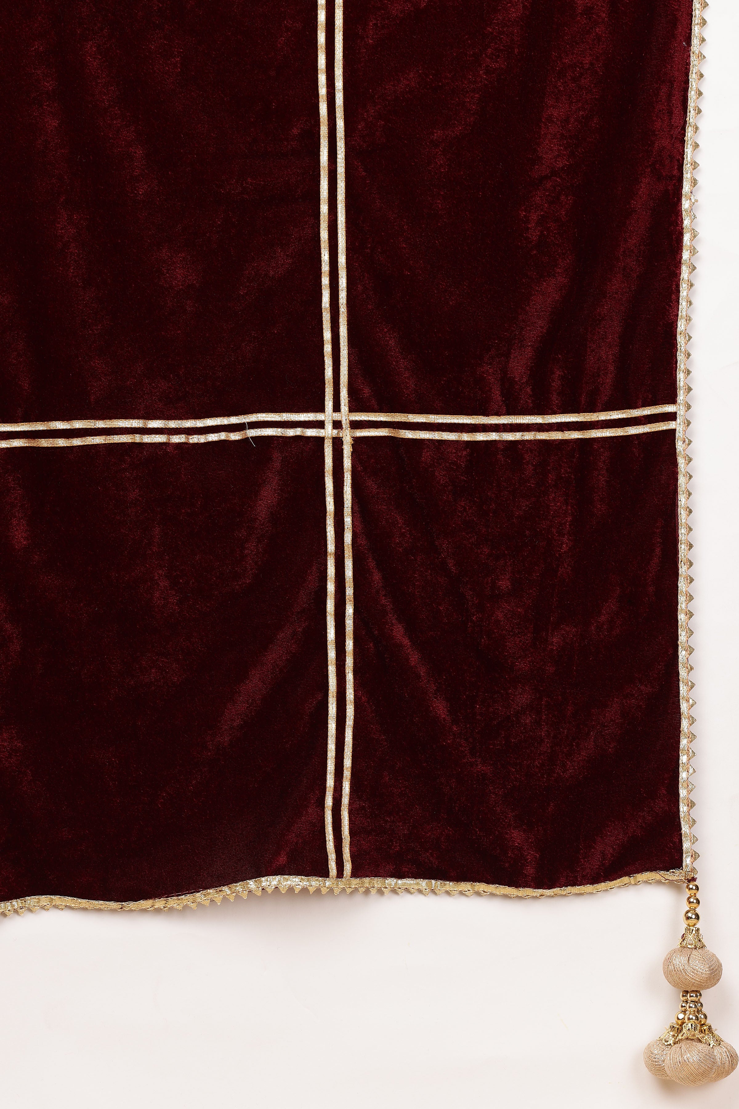 Kaanchie Nanggia Maroon kalidar kurta pallazo with dupatta