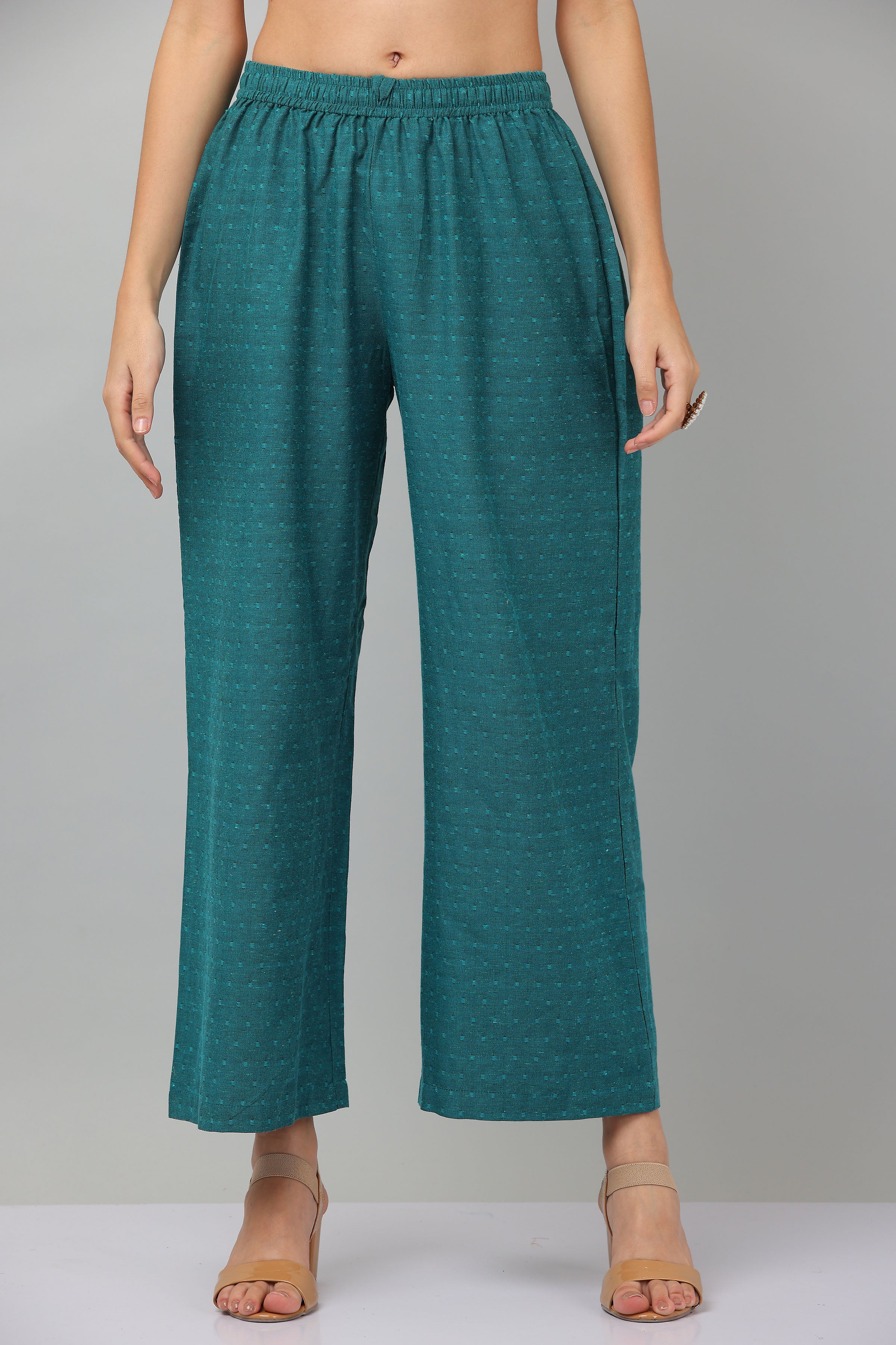 Kaanchie Nanggia Green Causal Wear Shirt & Pants (Set of 2)