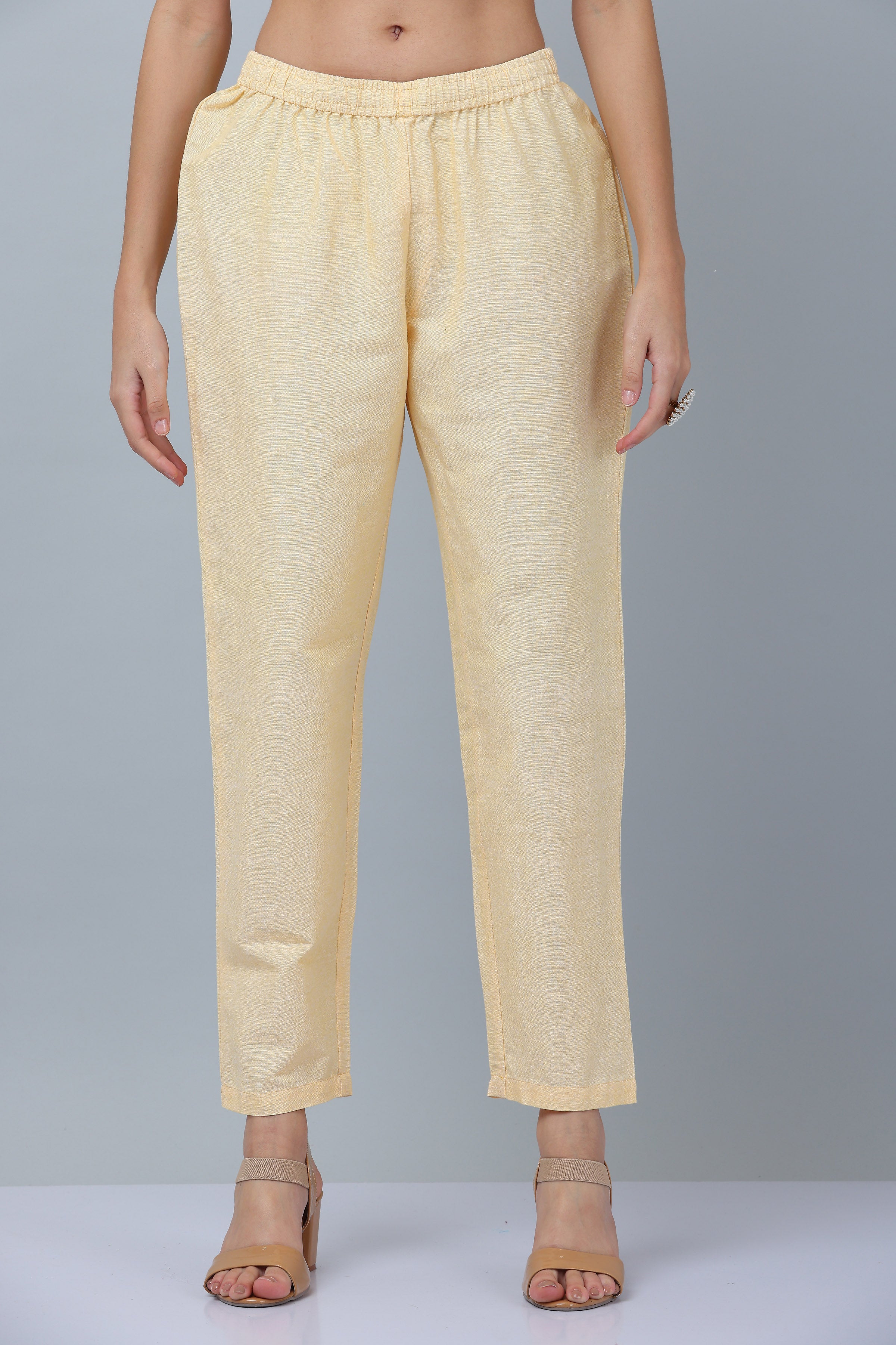 Kaanchie Nanggia Yellow Causal Wear Shirt & Pants (Set of 2)