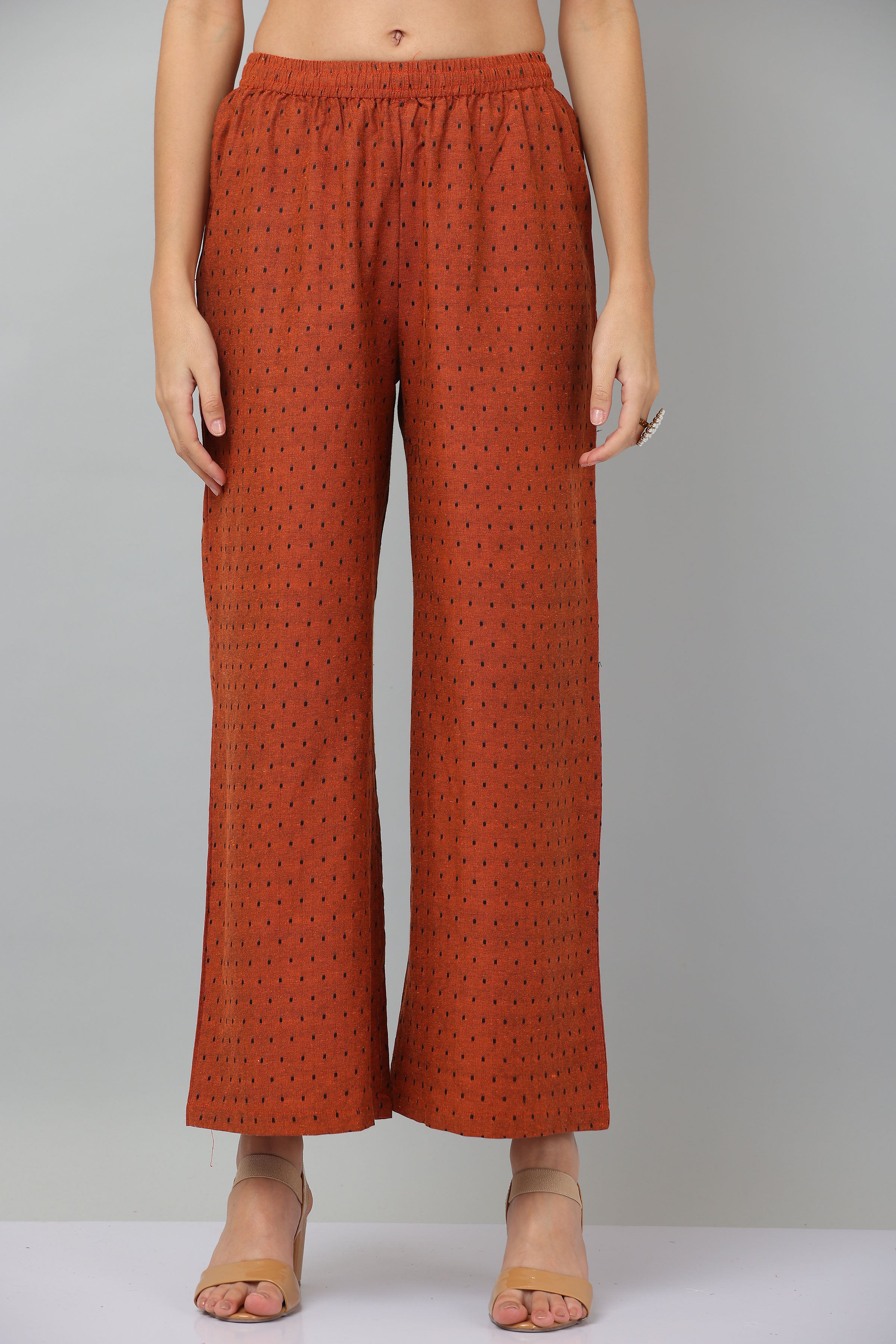 Kaanchie Nanggia Lite Brown Causal Wear Short Kurta & Pants (Set of 2)