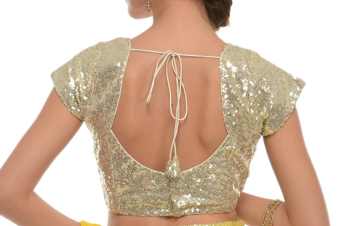Kaanchie Nanggia Gold Sequence Blouse