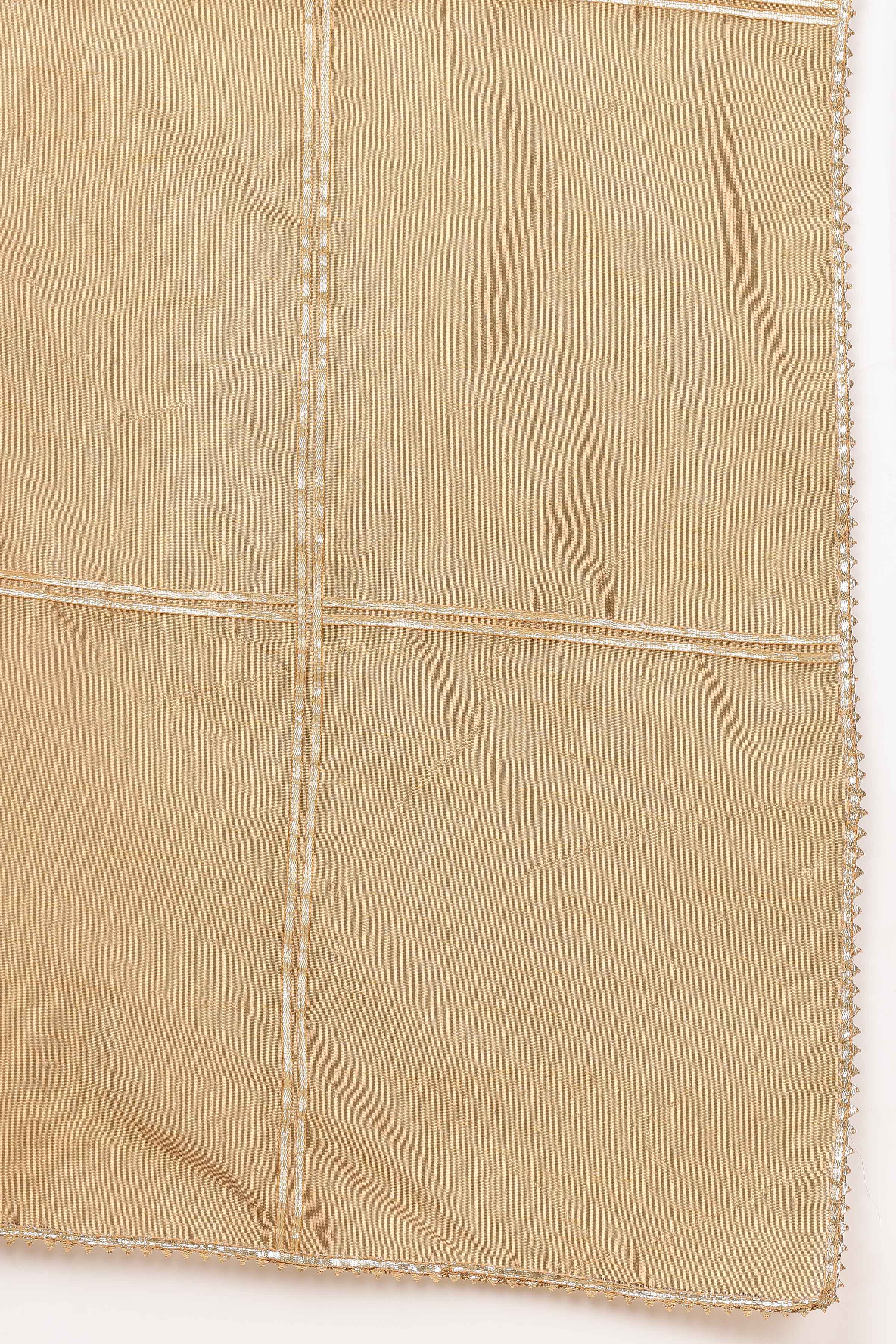 Kaanchie Nanggia Dark beige kalidar kurta pallazo with dupatta