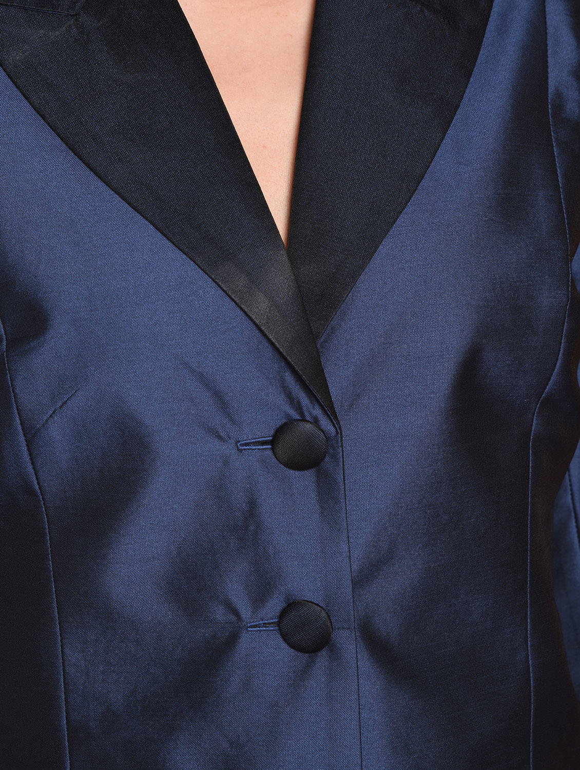 Kaanchie Nanggia Blue Solid Jacket Kurta And Pant (Set of 2)