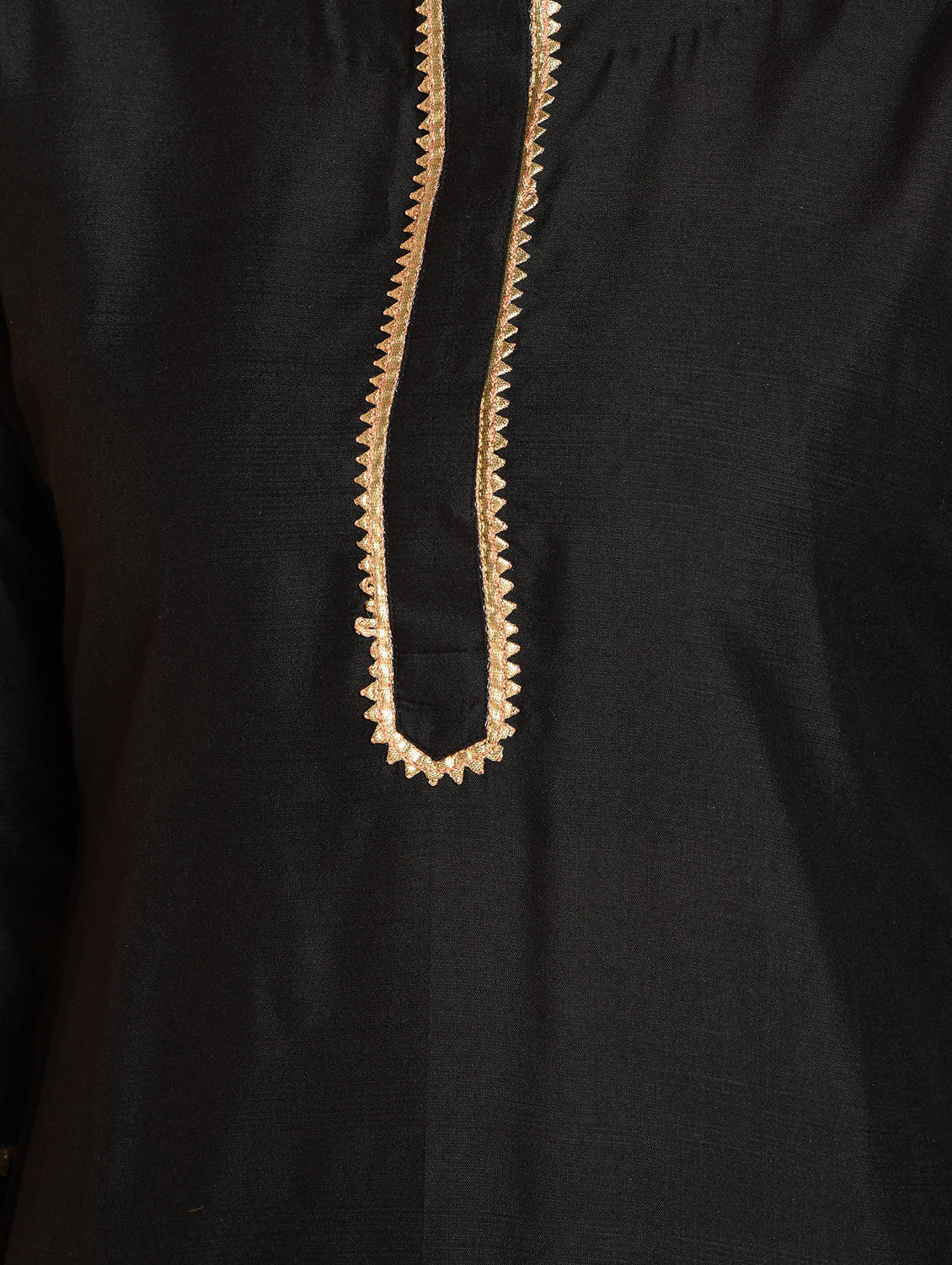 Kaanchie Nanggia Black Gota Work Kurta And Sharara With Dupatta (Set of 3)