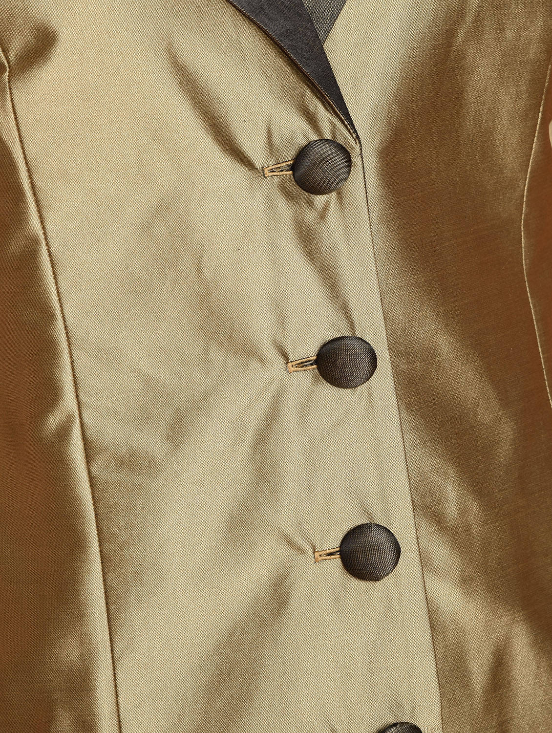 Kaanchie Nanggia Gold Solid Jacket Kurta And Pant (Set of 2)