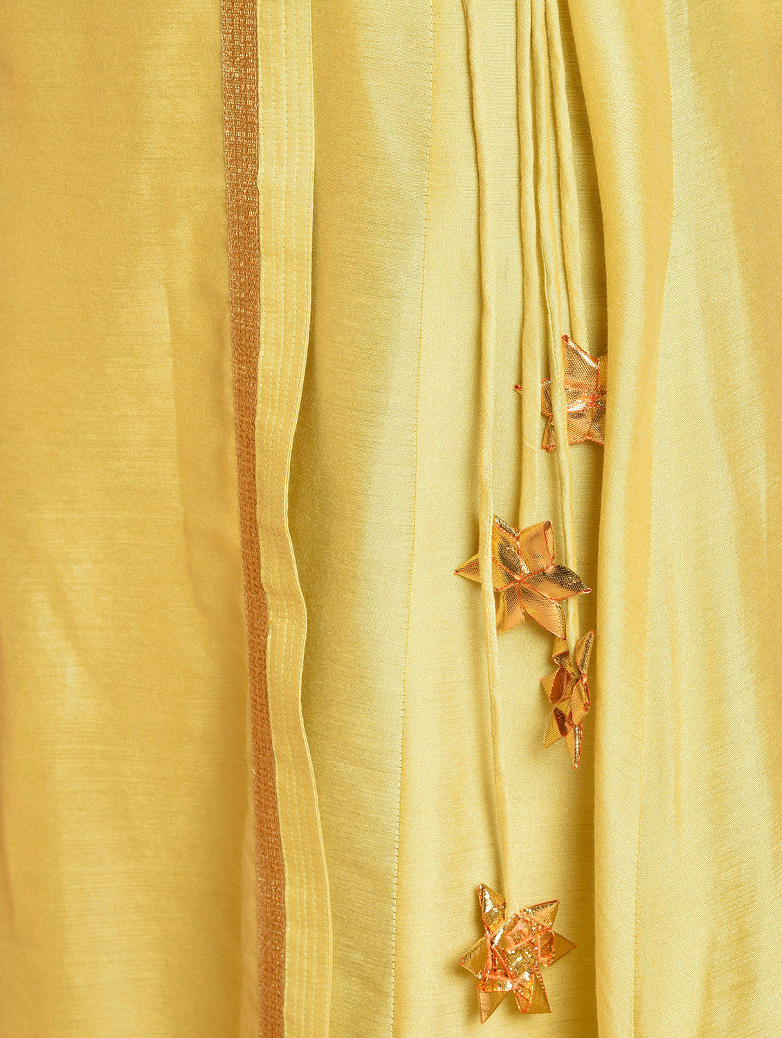 Kaanchie Nanggia Yellow Printed Kurta And Palazzo (Set of 2)