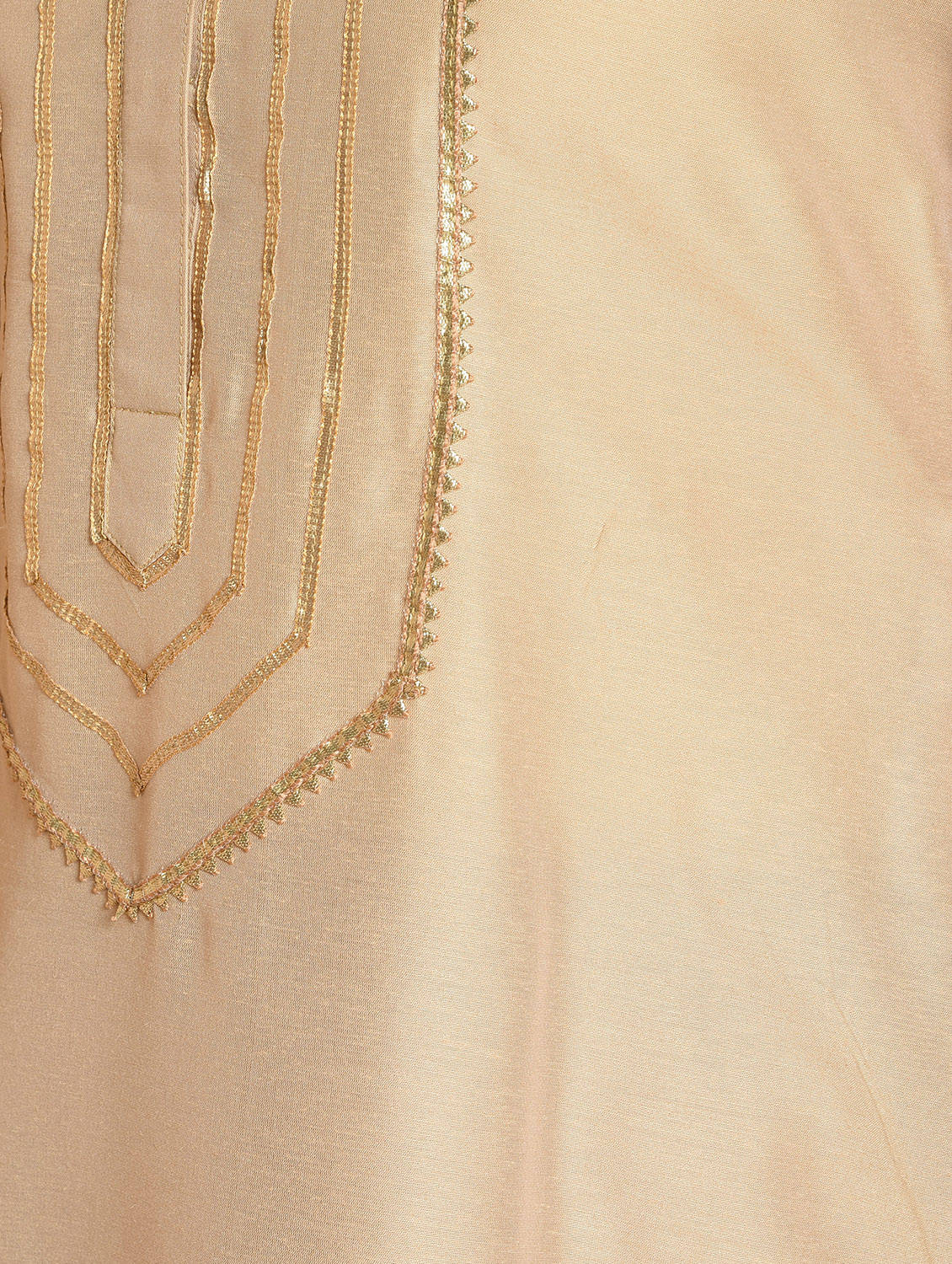 Kaanchie Nanggia Nude Printed Kurta And Palazzo With Dupatta (Set of 3)