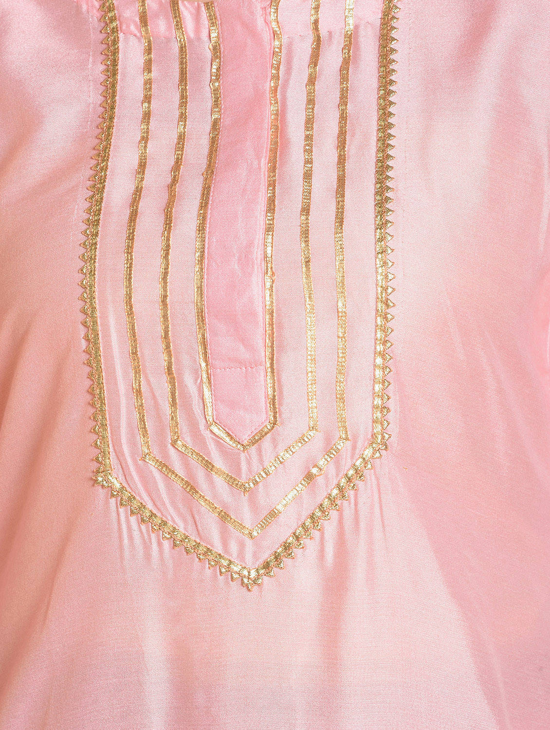 Kaanchie Nanggia Pink Printed Kurta And Palazzo (Set of 2)