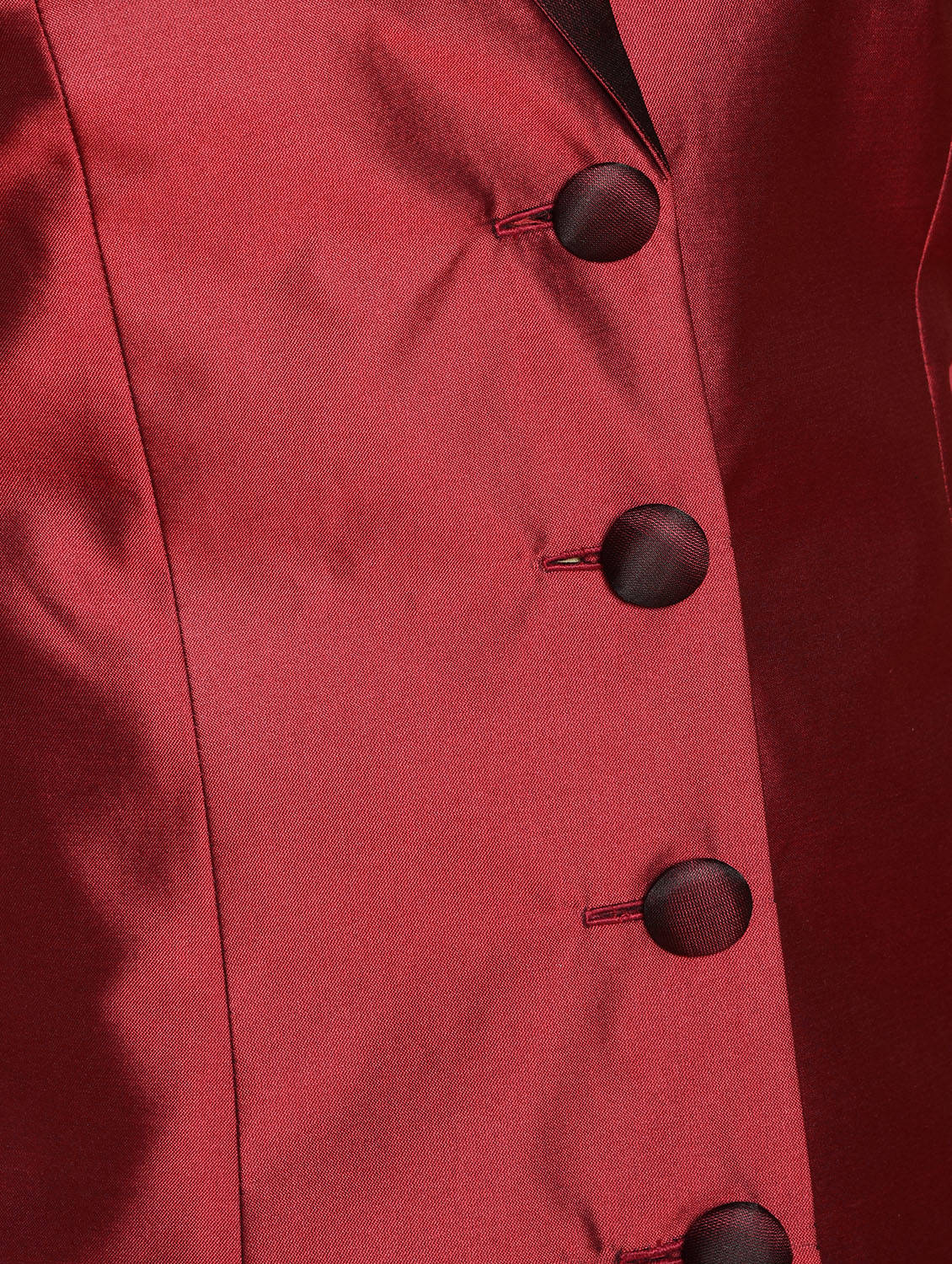 Kaanchie Nanggia Maroon Solid Jacket Kurta And Pants (Set of 2)