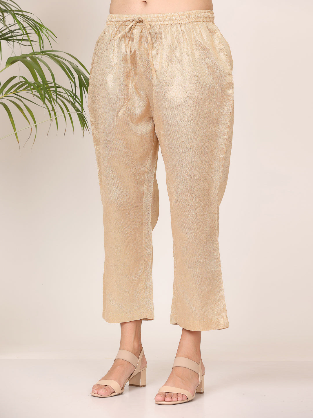 Kaanchie Nanggia Grey Silk Printed Anarkali with Pant (Set of 2)