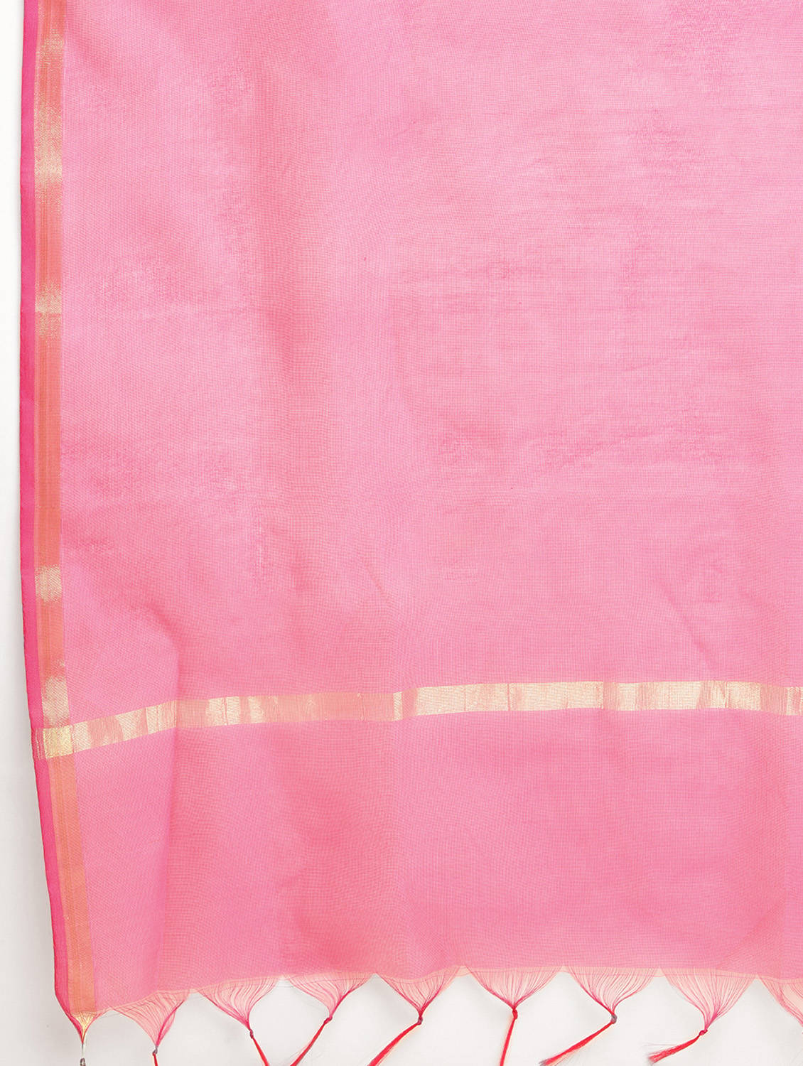 Kaanchie Nanggia Pink Solid Kurta And Pant With Dupatta (Set of 3)