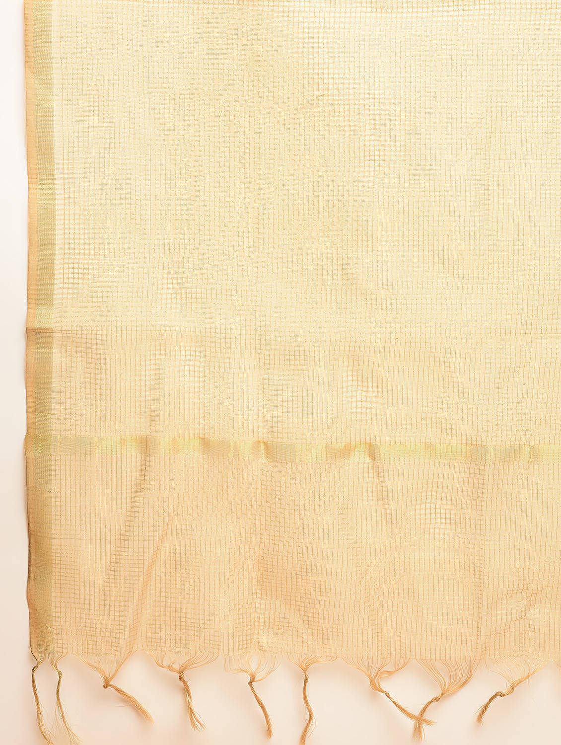 Kaanchie Nanggia Gold Solid Kurta And Pant With Dupatta (Set of 3)