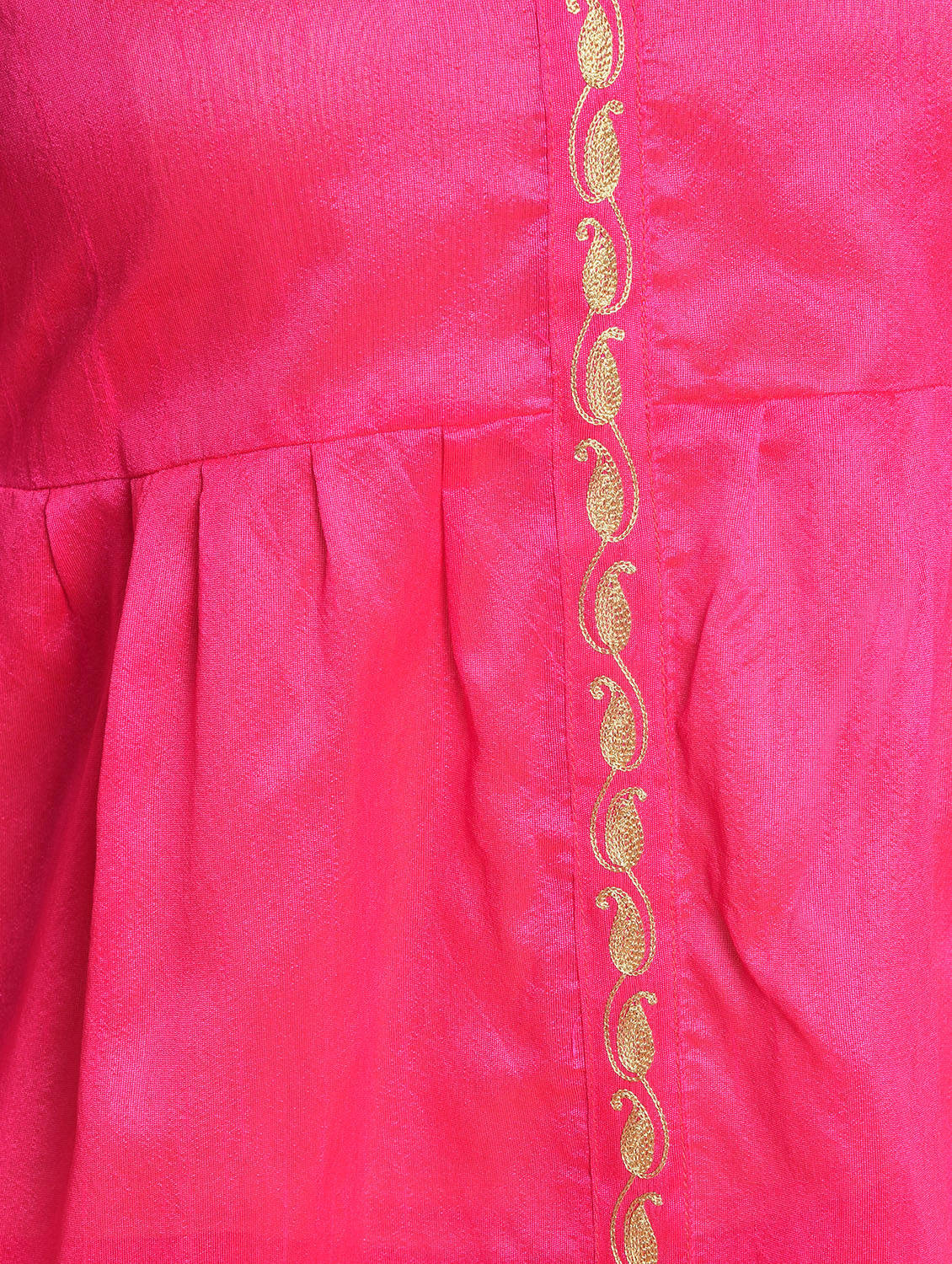 Kaanchie Nanggia Pink Embroidered Kurta And Pant (Set of 2)